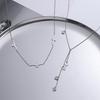 2026 Titanium Steel Love Necklace for Women Fringe Sweater Chain Adjustable Length & Width Personality Niche Fashion Jewelry Non-Fade Light Luxury