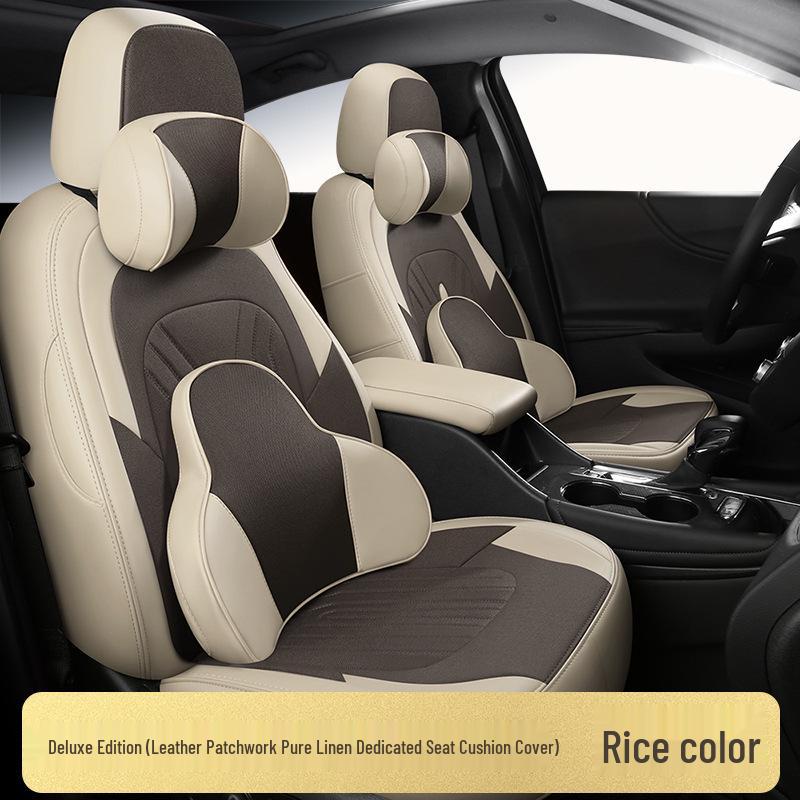 Chevrolet Malibu XL Seat Cushion: Full Surround, Leather & Linen, Four-Season Cover for 5-Seater