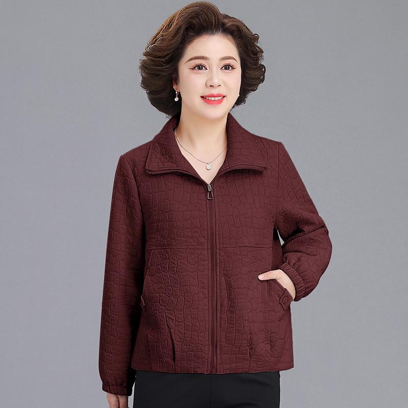 

Elegant Lapel Jacket for Middle-Aged Women: Youthful and Noble Spring/Autumn Outerwear 2XL (105-120 jin)