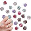 Flash K9 6mm Fat Square Rhinestones for Nail Art - Multi-faceted, No Base Holder, Wearable Nail Accessories