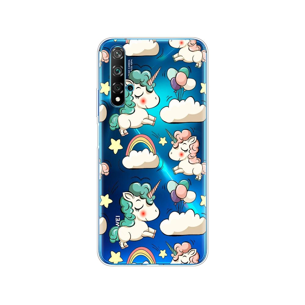 Dla Huawei Nova 5T Case miękka TPU tylna silikonowa obudowa telefonu dla Nova5T 5 T YAL-L21 6.26 ''fundas coque zderzak