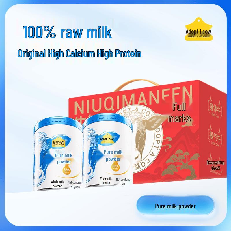 Adopt a Cow High Calcium 0 Sucrose Pure Milk Powder (2 X 700g Cans)
