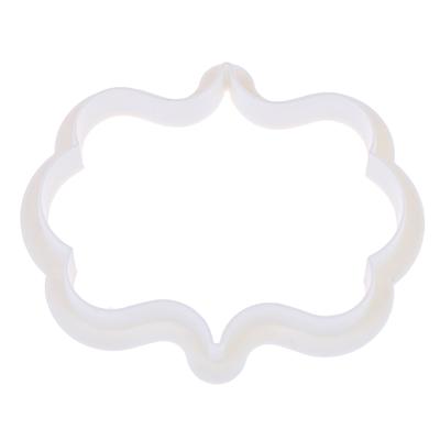 4Pcs Vintage Plaque Frame Cookie Cutter Set Plastic Biscuit Cutter Cake Tools