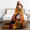DBZ Goku Blanket Super Saiyan Fuzzy Throw Blankets Airplane Travel Portable Soft Warm Bedsprea,