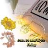 Warm White LED Decorative Lamp Golden Metal Leaf Hollow Design LED String Light Shaped Design Battery Operated