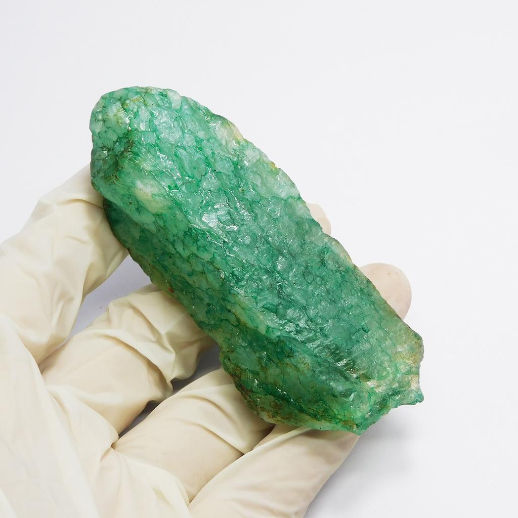 Natural Green Emerald Loose Gemstone 348.80 Ct Brazilian Uncut Rough for Gemstone Collections
