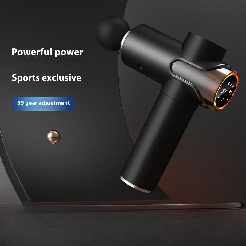 Professional grade fascia gun LCD fitness multi speed variable speed deep relaxation muscle multi replacement head massager