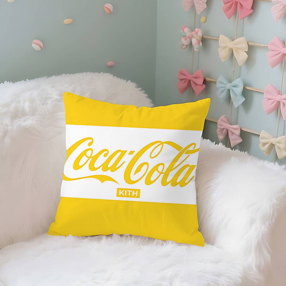 C-C-Mode Cola-Kasten Plüschstoff Weiche Kissenhülle Beidseitiger Druck Kissenbezug Haushaltsgeschenke
