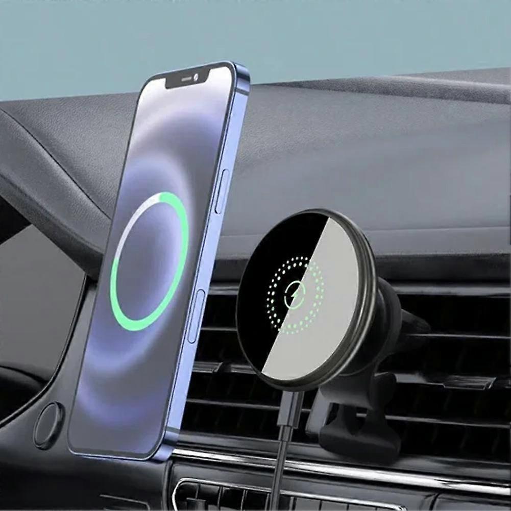 Magnetic Fast Charging Car Phone Holder Stand Wireless Charger 20W Type-C