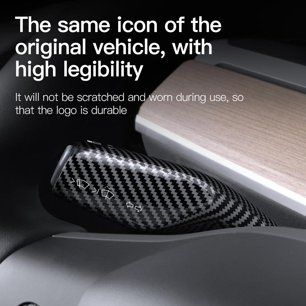For Tesla Model 3 Model Y Full Package Trim Cover Of Carbon Fiber Matte Finish On Wiper Lever For Tesla 2022/2023