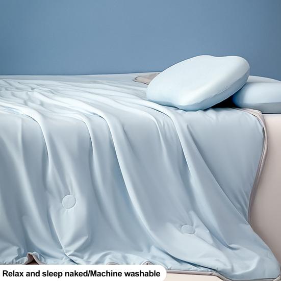 Cooling Summer Quilt Non-Sticky Air Condition Comforter Breathable Cooling Comforter for Night Sweats And Hot Sleepers