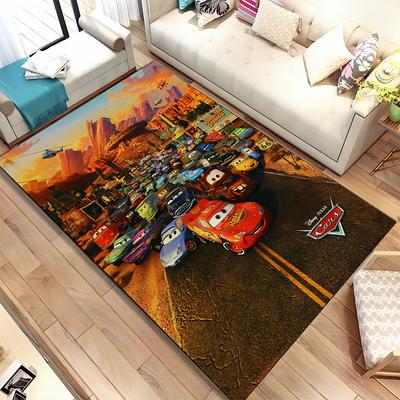 Lightning McQueen Cars Cartoon Racing Carpet Rug for Home Living Room Bedroom Sofa Doormat Decor,kid Area Rug Non-slip Floor Mat