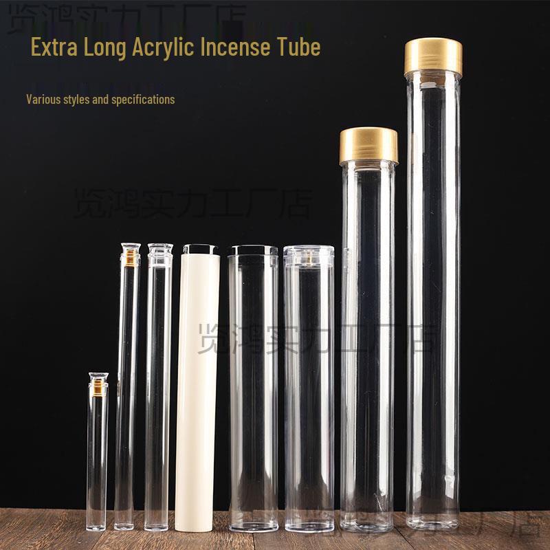 Acrylic Agarwood Incense Holder: Transparent Tube with Large Capacity for Storage