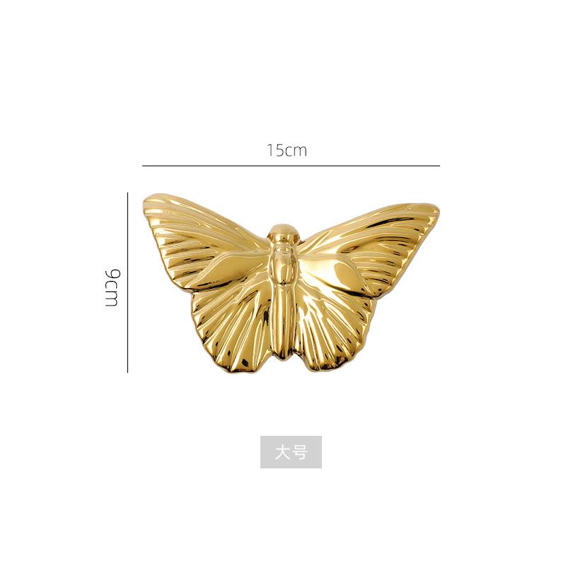 Kreative Schmetterlingsstatue Goldener Schmetterling Hintergrund Wanddekoration Dreidimensionaler Anhänger Hängende Dekorationen