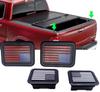 2x Red/White Truck Rear Bed Rail Stake Pocket Cover Stake Pocket Covers For Dodge Ram 1500 2500 2019-2025 Protective Accessories