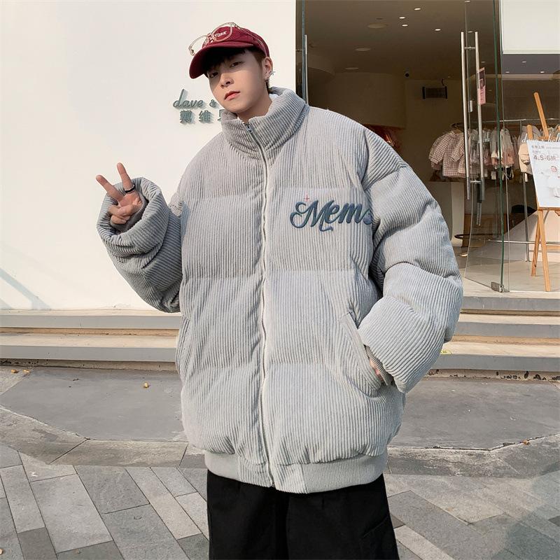 

Corduroy Cotton-padded Men s Winter New Retro Cotton-padded Jacket Loose Padded Coat XXL