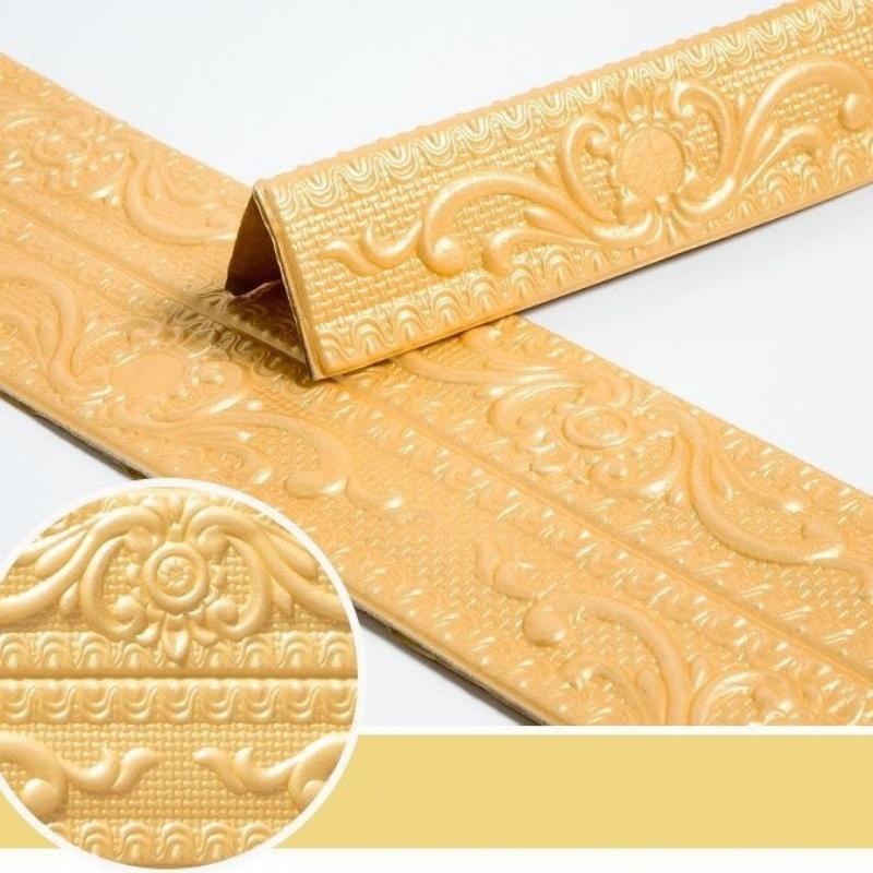 1PC 2.3m/9.2mX12cm Self-adhesive Wall Stickers Decorative Ceiling Corner Line Yin Corner Line Stickers