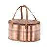 Pastoral Style Bamboo Braided Basket Handheld Sundries Snacks Basket  for Home