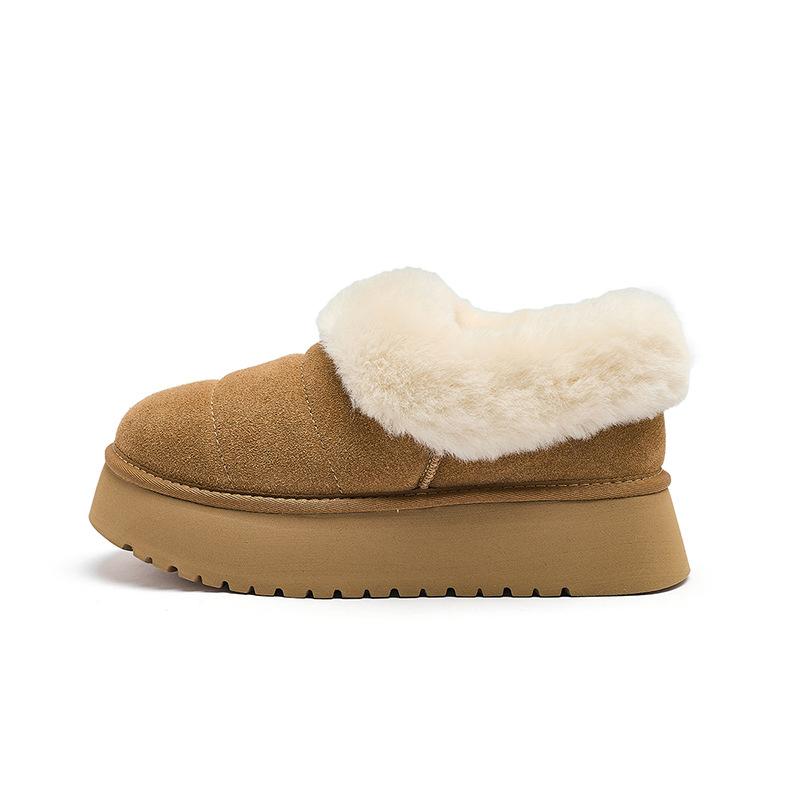 Augustine Low-top Snow Boots for Women In the Winter of 2025, New Platform Bread Shoes, Piled and Thickened Outer Cotton Shoes