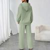 Women's two-piece tracksuit set: oversized hoodie sweatshirt and jogging pants light gray XXXL New Arrival