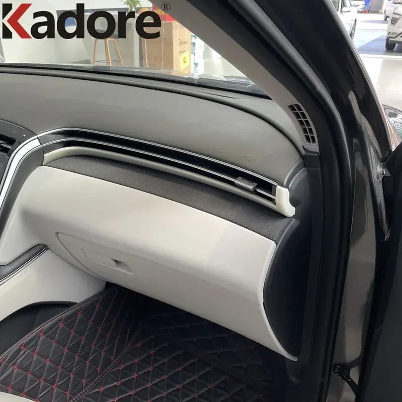Car Side Air Condition Vent Outlet Cover Trim For Hyundai Tucson NX4 2024 Carbon Fiber Interior Accessories