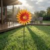 Garden Spinner for Windowsill Sunflower Metal Stake, Spinning Flower Yard Ornament, Rustproof Creative Lawn Ornament Gifts Art Outdoor Patio