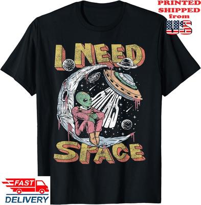 Funny Alien I Need Space Graphic T-Shirt, Unisex Tee Unisex T-Shirt