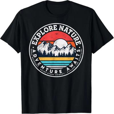 Draußen Wald Bäume Männer Grün Tierwelt Natur Wald T-Shirt