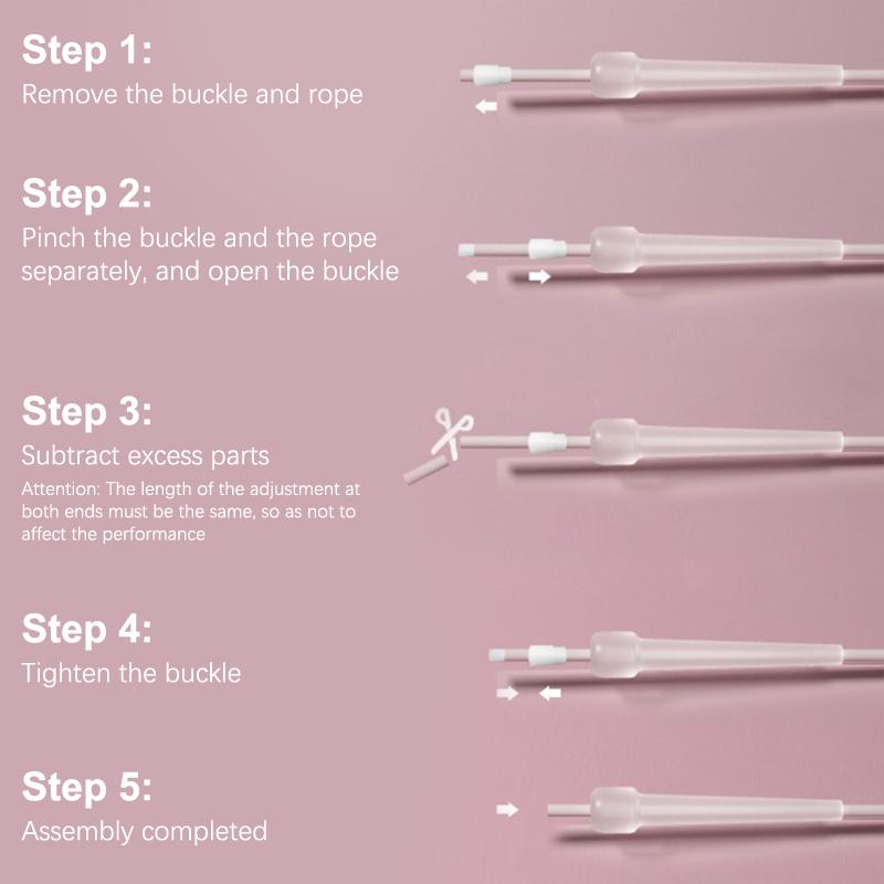 2.8M Corda de Pular Infantil Corda de Pular Esportiva Alça Transparente Corda de Pular de Corrida Equipamentos Esportivos
