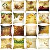 New Style Golden Christmas Pillowcase Christmas Golden Ball Sofa Home Decoration Cushion Cover