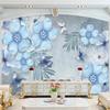 Photo Wallpaper European Style Beautiful Blue 3d Stereo Jewelry Flower Mural Living Room Tv Sofa Background Wall Mural