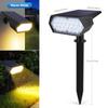 Waterproof Solar Rechargeable LED Spotlight Garden Outdoor Landscape Lawn Spike Light Yard Path Lane Footpath Night Lamp Decor