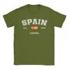 Spain Heart T-Shirt Beach  Pure Cotton T-Shirts For Adult Hippie Loose Tshirt Short-Sleeve Awesome Top Tees