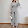 ZANZEA Women Long Sleeve Blouse and Pants Casual Two Piece Suit Sets