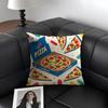 D-Domino'S Pizza Brand Cushion Cover Natural Linen Organic Fabric Double-Sided Printing Sofa Home Decor Gift Pillow Case