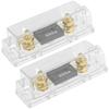 2Pcs ANL Fuse Holder 32V DC ANL Fuse Block with Insulating Cover ANL Fuse Holder 1/0 /2/4 AWG Auto Fuse Block