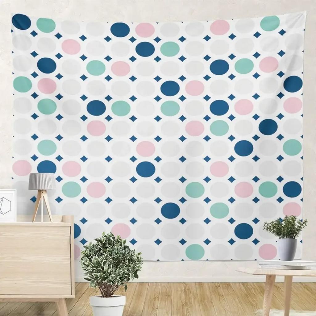 Circular Geometric Pattern Vintage Tapestry Office Living Room Decoration Home Wall Tapestry