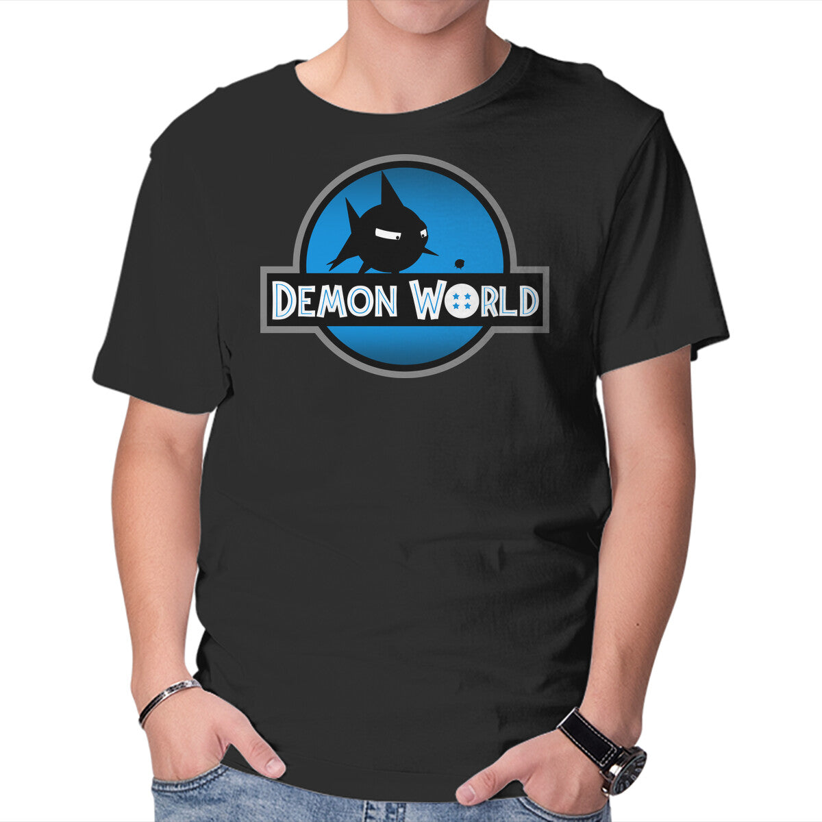 Unisex Crew Neck T-Shirt Demon World Graphic Short Sleeve Casual Tee XXXL