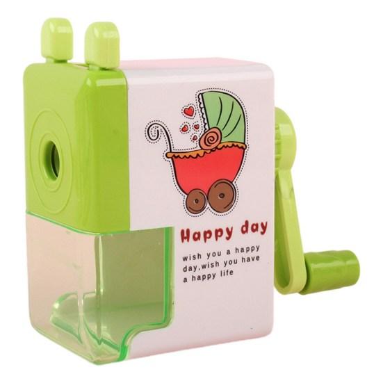 Pencil Cutter Labor-saving Anti-skid with Drawer Holder Comfortable Grip Cartoon Sharpening Detachable Rotary Pencil Sharpener Machine Accessories