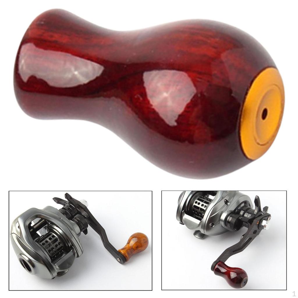 Fishing Reel Handle DIY Lightweight Wood Repair Replacement Part Sturdy Modified Practical