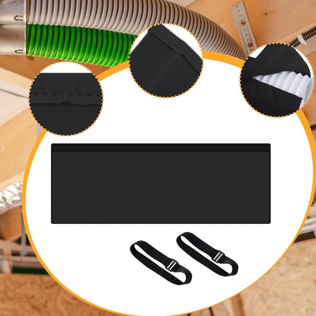 Hose Duct Vent Cover 20 Inx60 in Removable Home Exhaust Sleeve Lightweight with Elastic Bands
