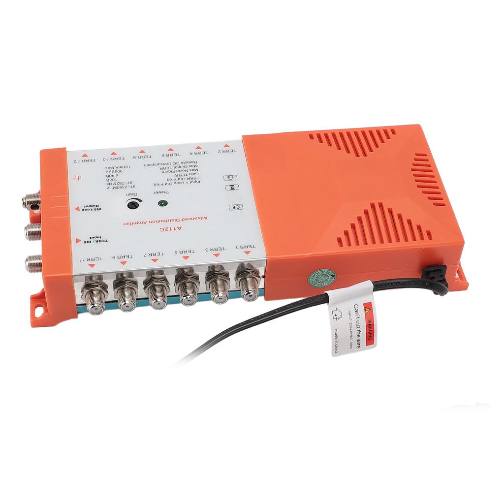 12 Channel Cascade Distribution Amplifier A112C 4G LTE Low Noise 1 Input 12 Outputs For Connecting