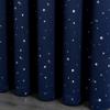 Kids Curtains Blackout With Stars Grommet Top For Bedroom Living Room Window Drapes