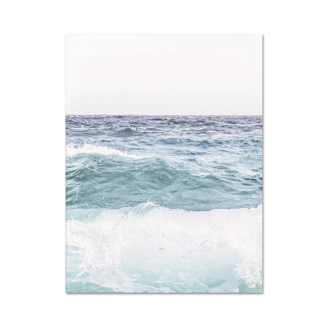 

Морской пейзаж Океанские волны Плакат Печать Северный природный пейзаж Холст Картина Настенные картины для гостиной Домашний декор Cuadros 21*30cm