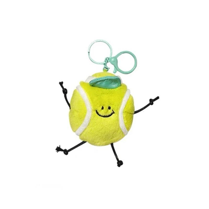 Unique Key Charm Pendant Sports Series Pendant Bag Pendant Keyring Plush Texture Present for Fashionable Lover