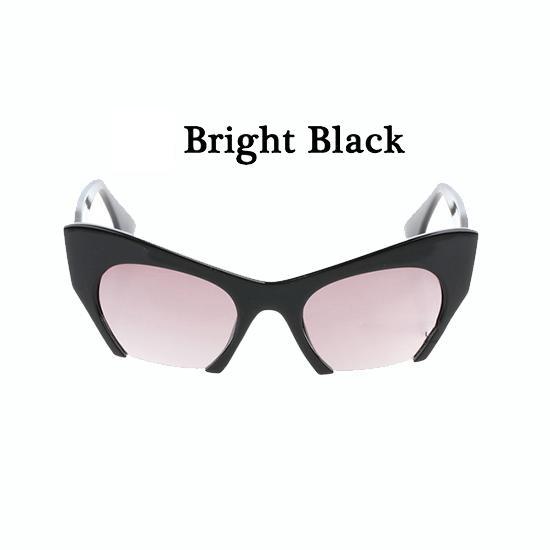 

Жіночі сонцезахисні окуляри Cat Eye Vintage Brand Designer Semi-Rubless Fashion Sunglasses