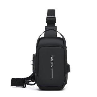 TS JYL laptop bag,Men Waist Pack High End Chest Bag Trendy Single Shoulder Commuter Bag