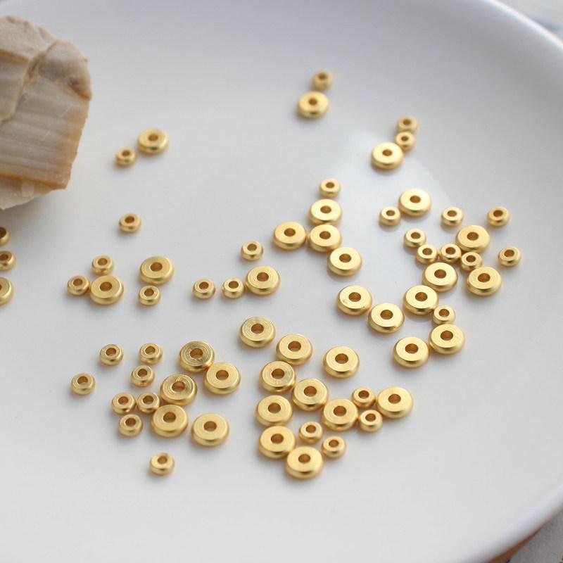 Handmade Sand Gold Spacer Bead Bracelet Necklace DIY Jewelry