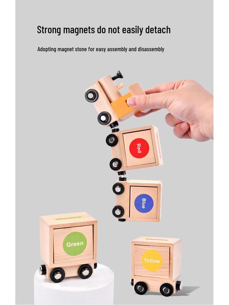 Wooden Shape & Color Recognition Train: Early Education Toy for Kids