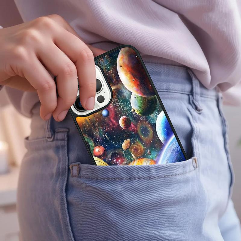 Sky Space planet Moon stars Phone Case For iPhone 17 Air 15 16e 14 13 Pro Max Coque 12 11 Pro Max PLUS cover